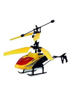 Yellow Induction Sensor Helicopter(with Remote) USB Charger Flying Heli Plane with Flashing Light ( - ShopOnCliQ