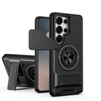 Slide Camera Lens Protection Amor Shockproof Magnetic Phone Case for Samsung Galaxy S26 Ultra 5G (Black)