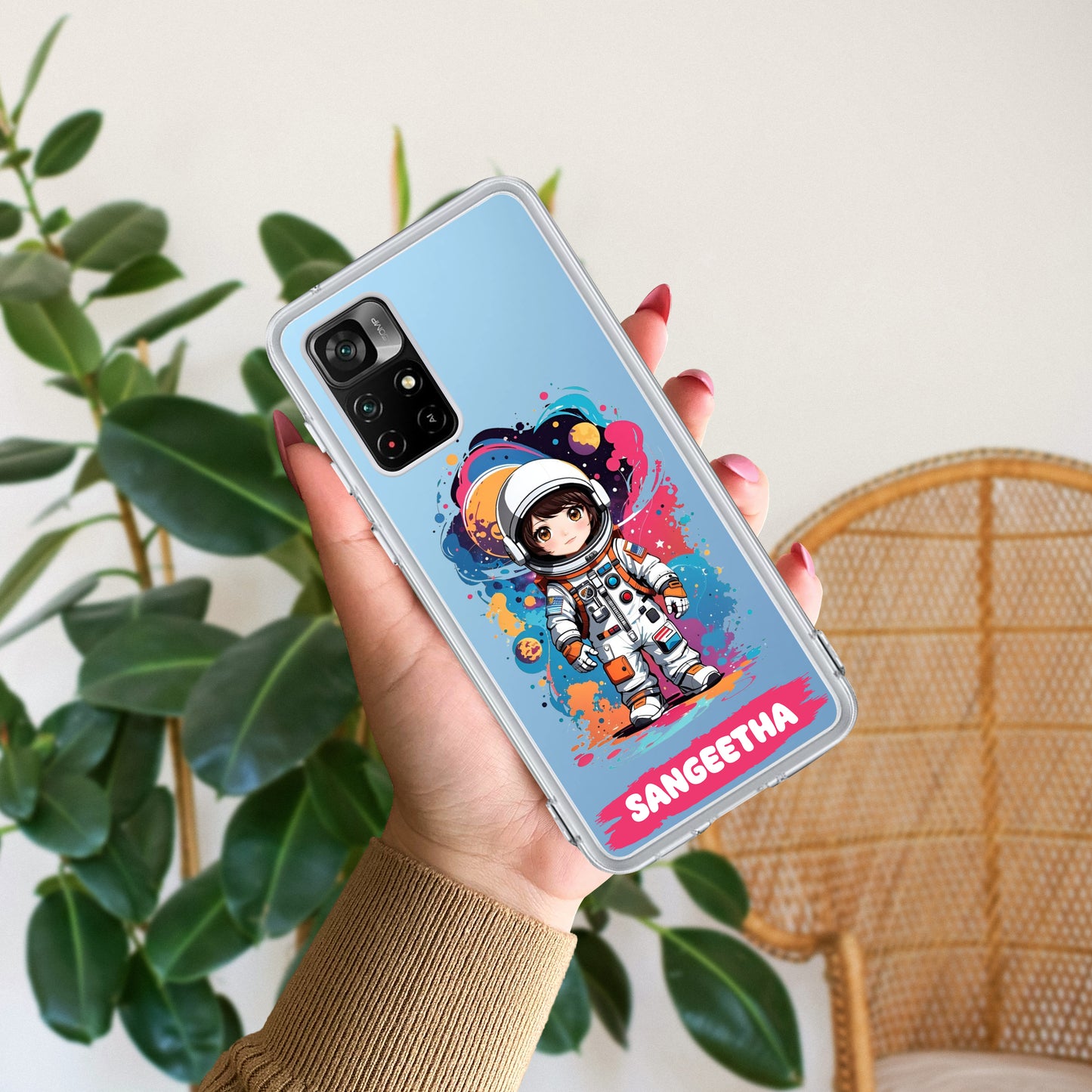 Astronaut Customize Transparent Silicon Case For Redmi/Xiaomi