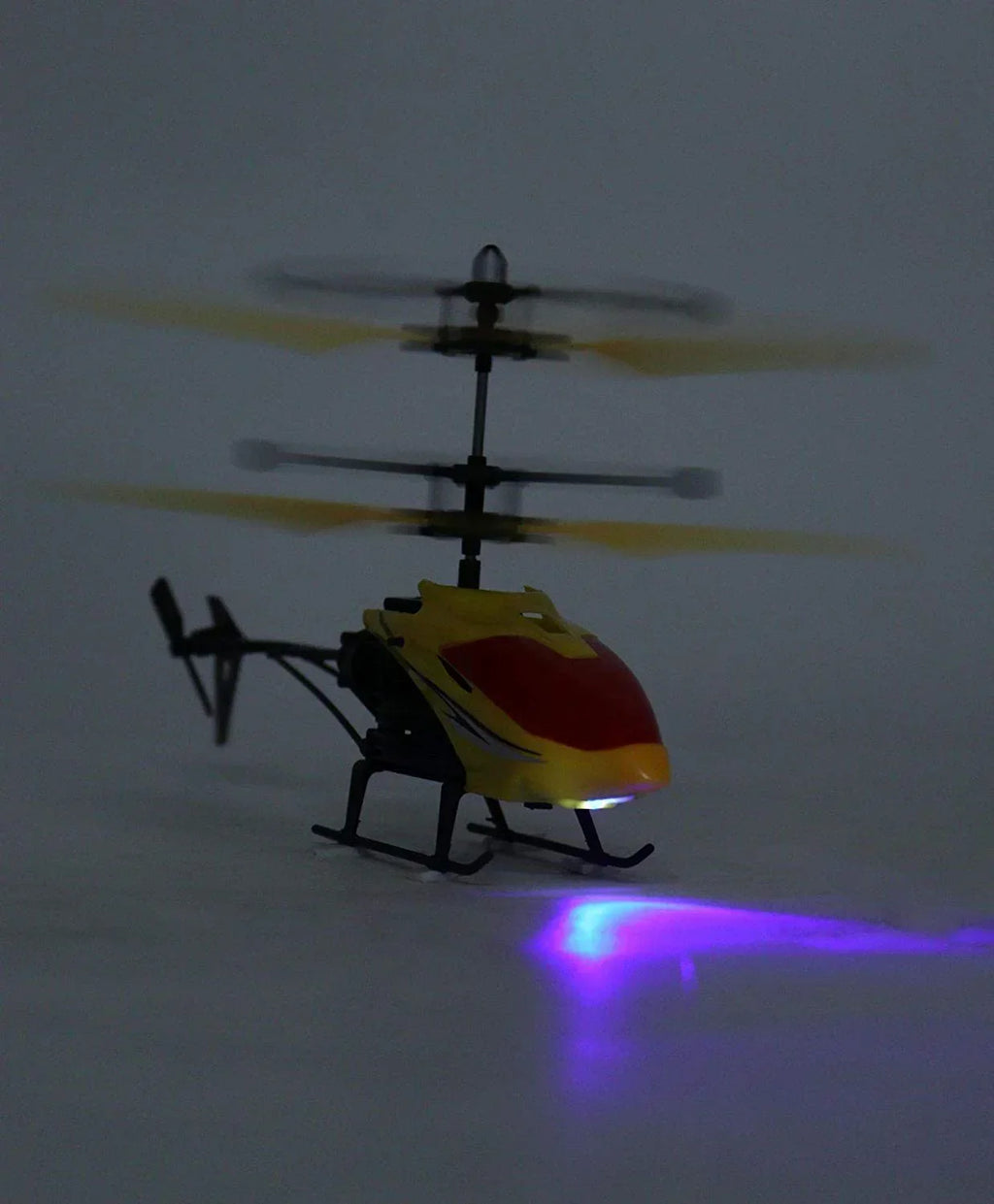 Yellow Induction Sensor Helicopter(with Remote) USB Charger Flying Heli Plane with Flashing Light ( - ShopOnCliQ