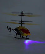 Yellow Induction Sensor Helicopter(with Remote) USB Charger Flying Heli Plane with Flashing Light ( - ShopOnCliQ