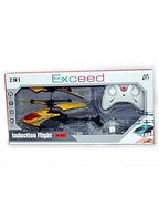 Yellow Induction Sensor Helicopter(with Remote) USB Charger Flying Heli Plane with Flashing Light ( - ShopOnCliQ