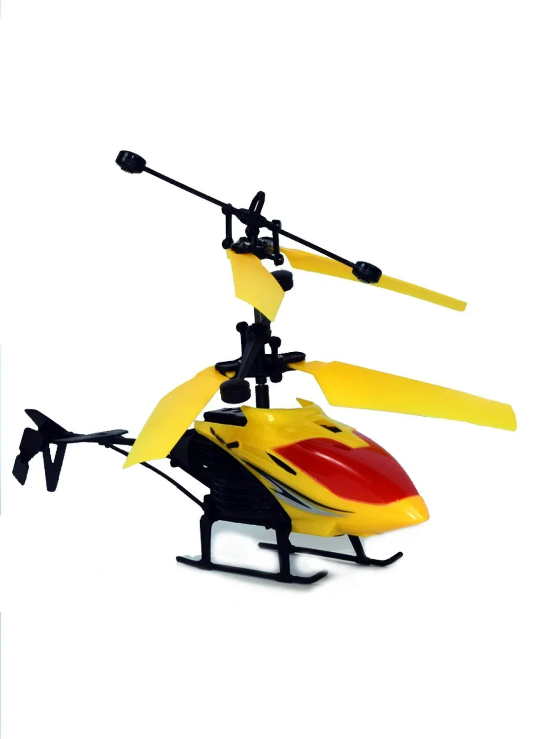 Yellow Induction Sensor Helicopter(with Remote) USB Charger Flying Heli Plane with Flashing Light ( - ShopOnCliQ