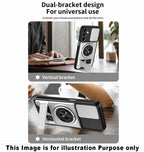 NUBRIX Back Cover for Samsung Galaxy S26 5G | Armor Camera Slider 360 Degree Rotating Finger Ring Holder Case with Bracket Stand Back Case Cover (Silver) : Amazon.in: Electronics