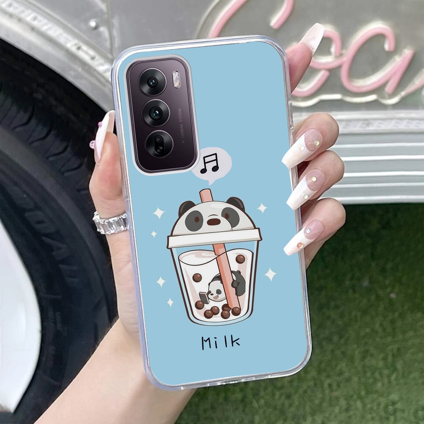 Cartoon Milk Tea We Bare Bears Silicon Case For Oppo