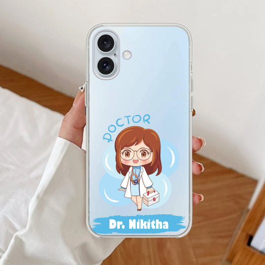 Future Doctor Customize Transparent Silicon Case For iPhone