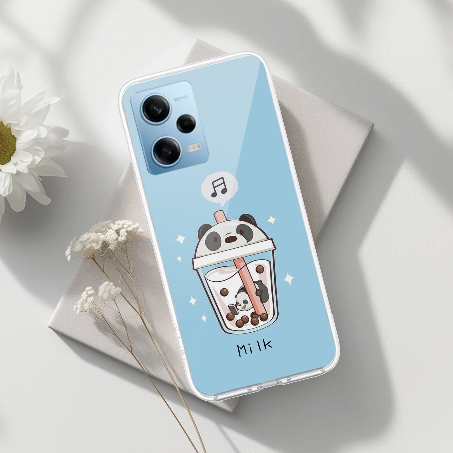 Cartoon Milk Tea We Bare Bears Silicon Case For Poco