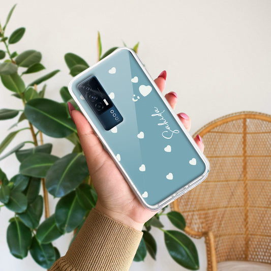 Be Loved Customize Transparent Silicon Case Sky Blue For iQOO