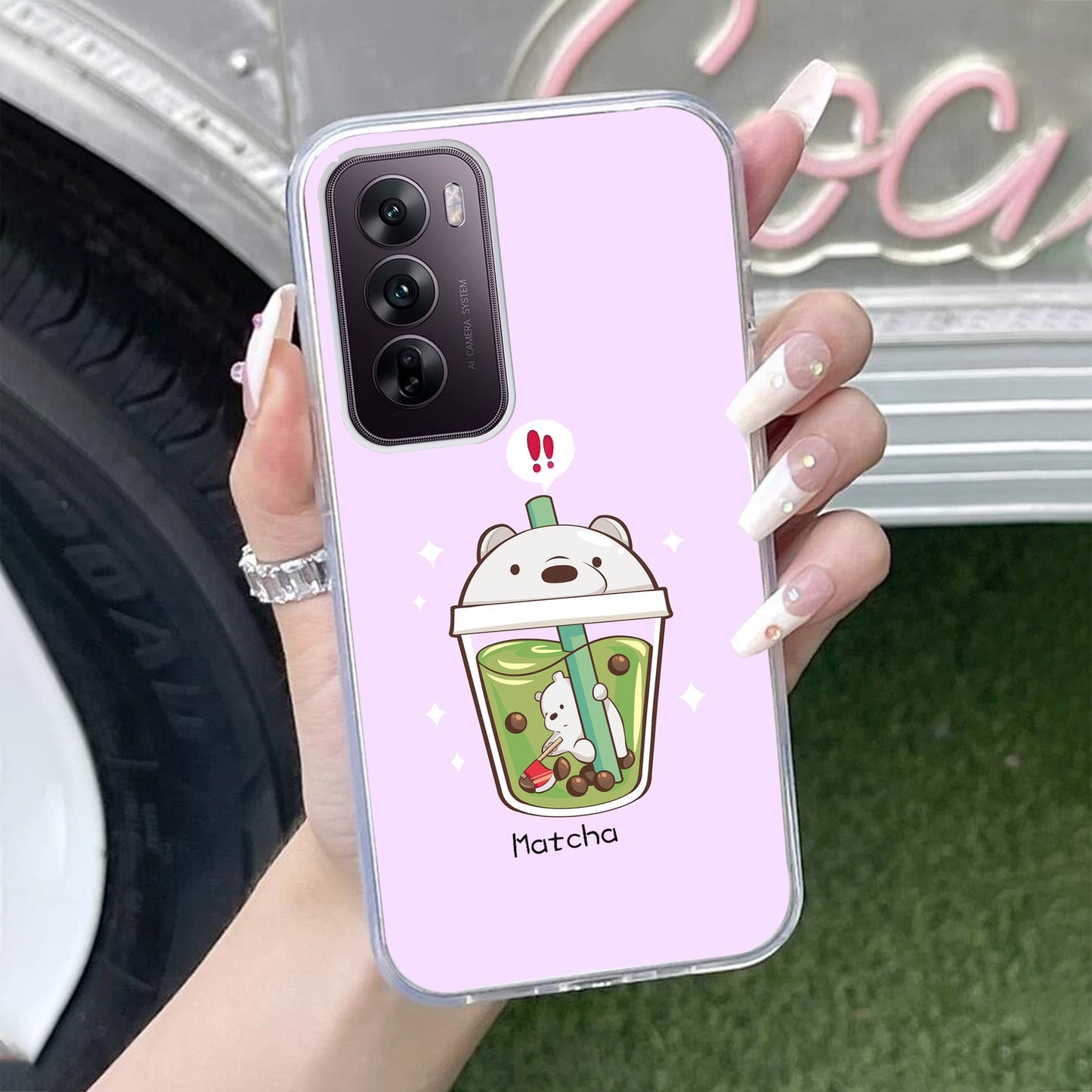 Cartoon Matcha Tea We Bare Bears Silicon Case For Oppo