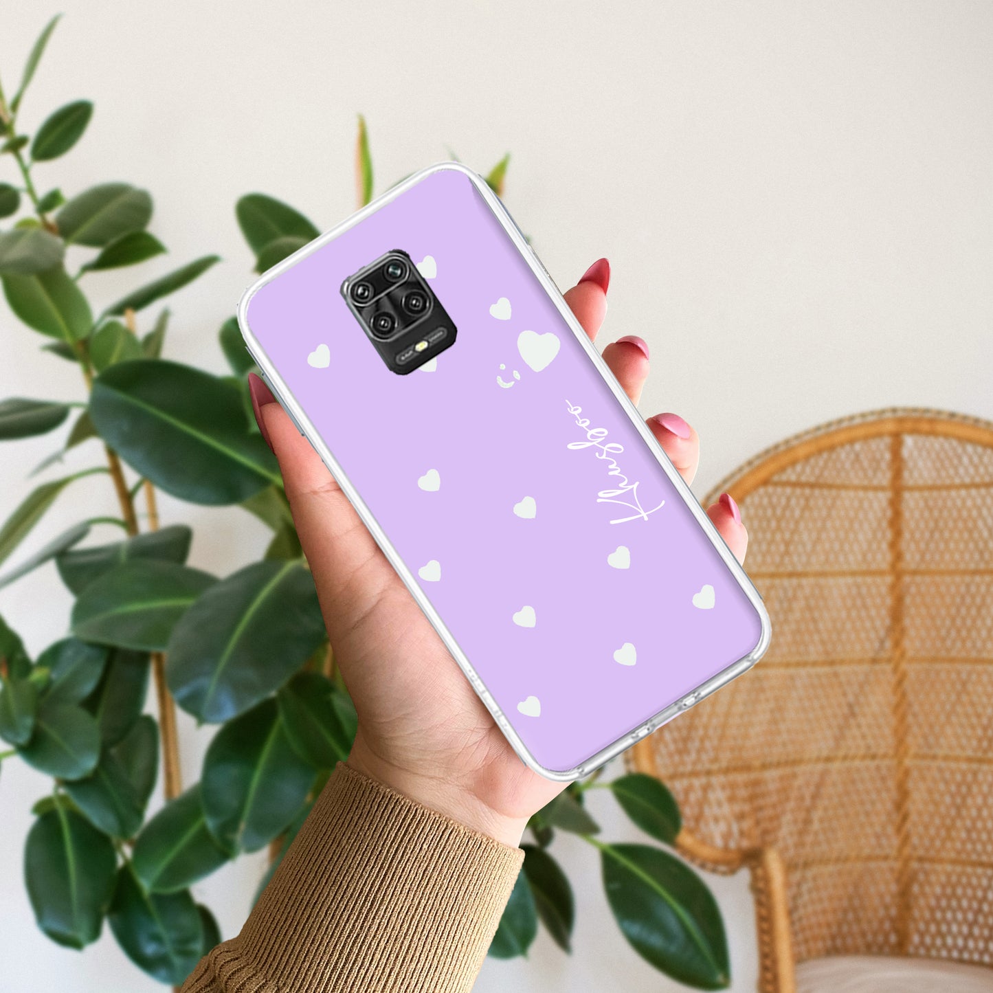 Be Loved Customize Transparent Silicon Case Purple For Poco