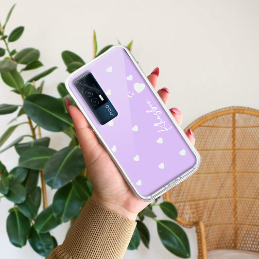 Be Loved Customize Transparent Silicon Case Purple For iQOO