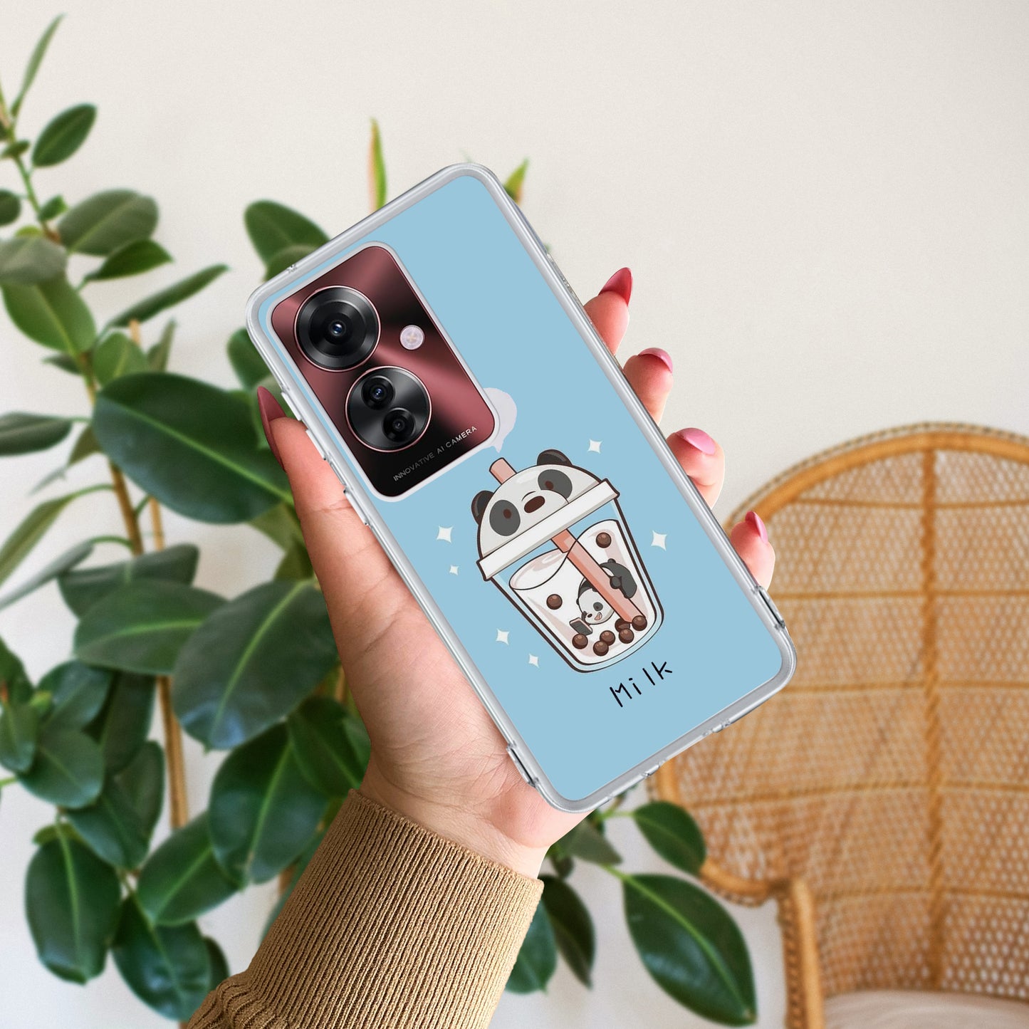 Cartoon Milk Tea We Bare Bears Silicon Case For Oppo