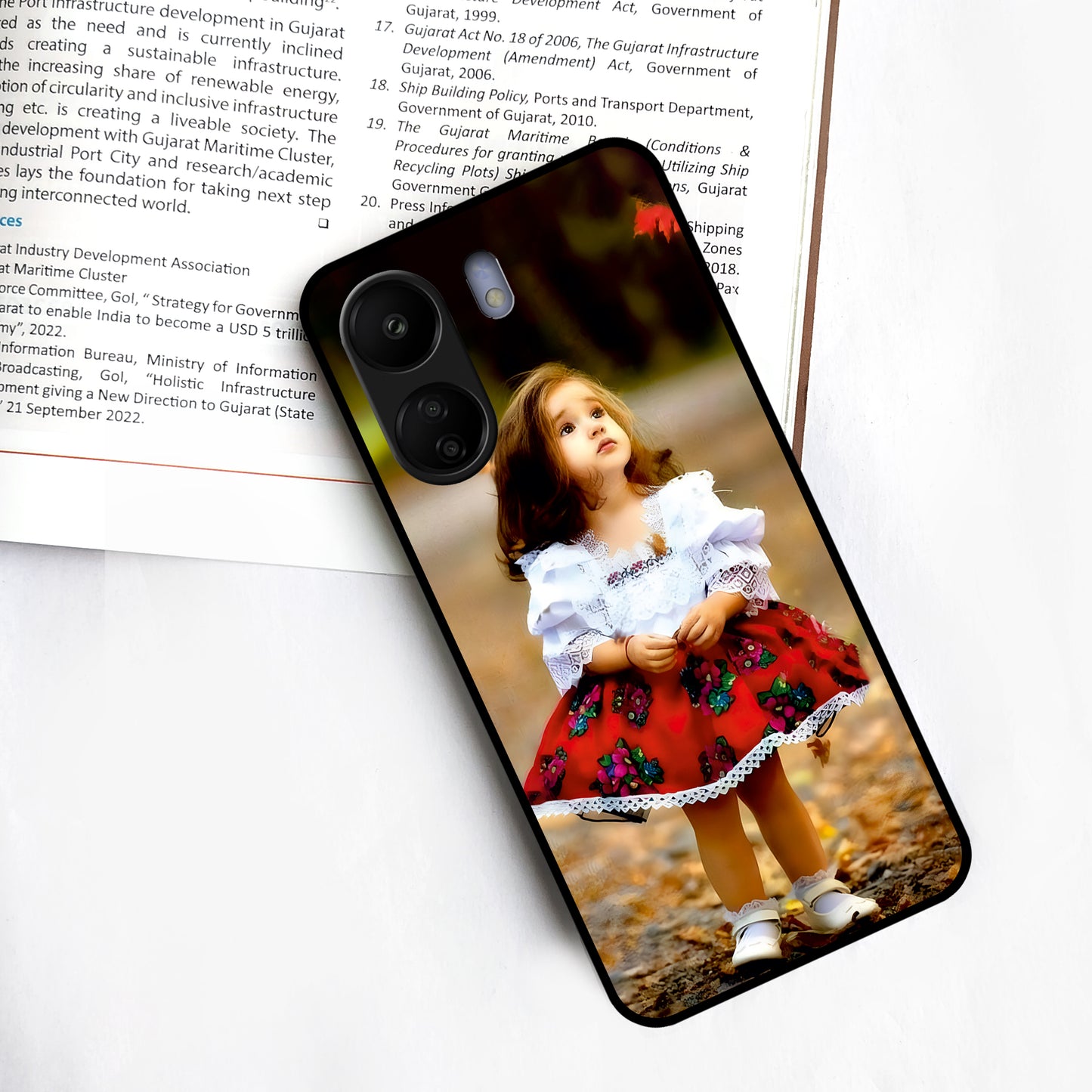 Doll Design Glossy Metal Case Cover For Redmi