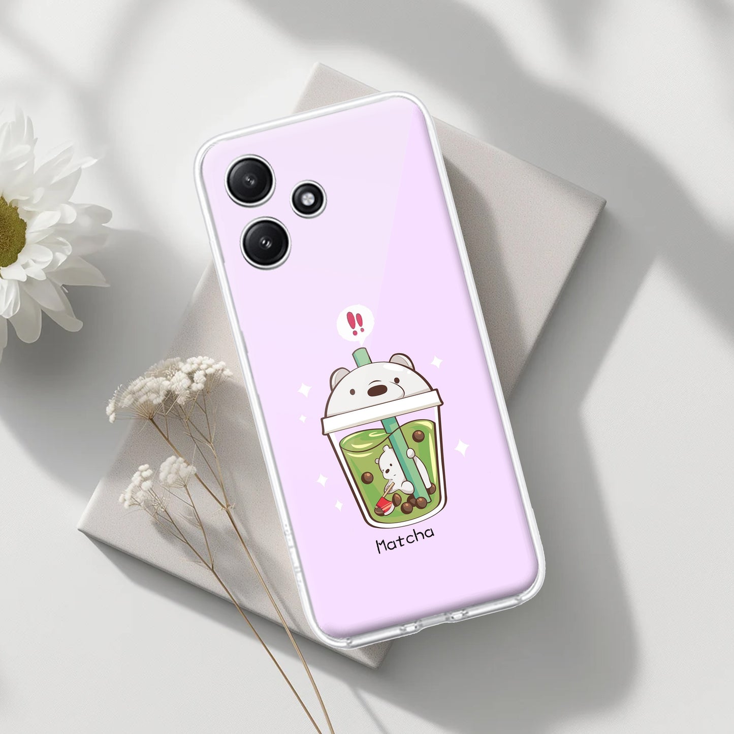 Cartoon Matcha Tea We Bare Bears Silicon Case For Poco