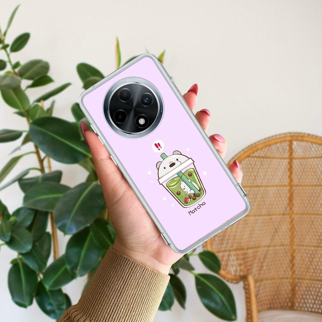 Cartoon Matcha Tea We Bare Bears Anti Yellow Case For Oppo F27 Pro Plus 5G