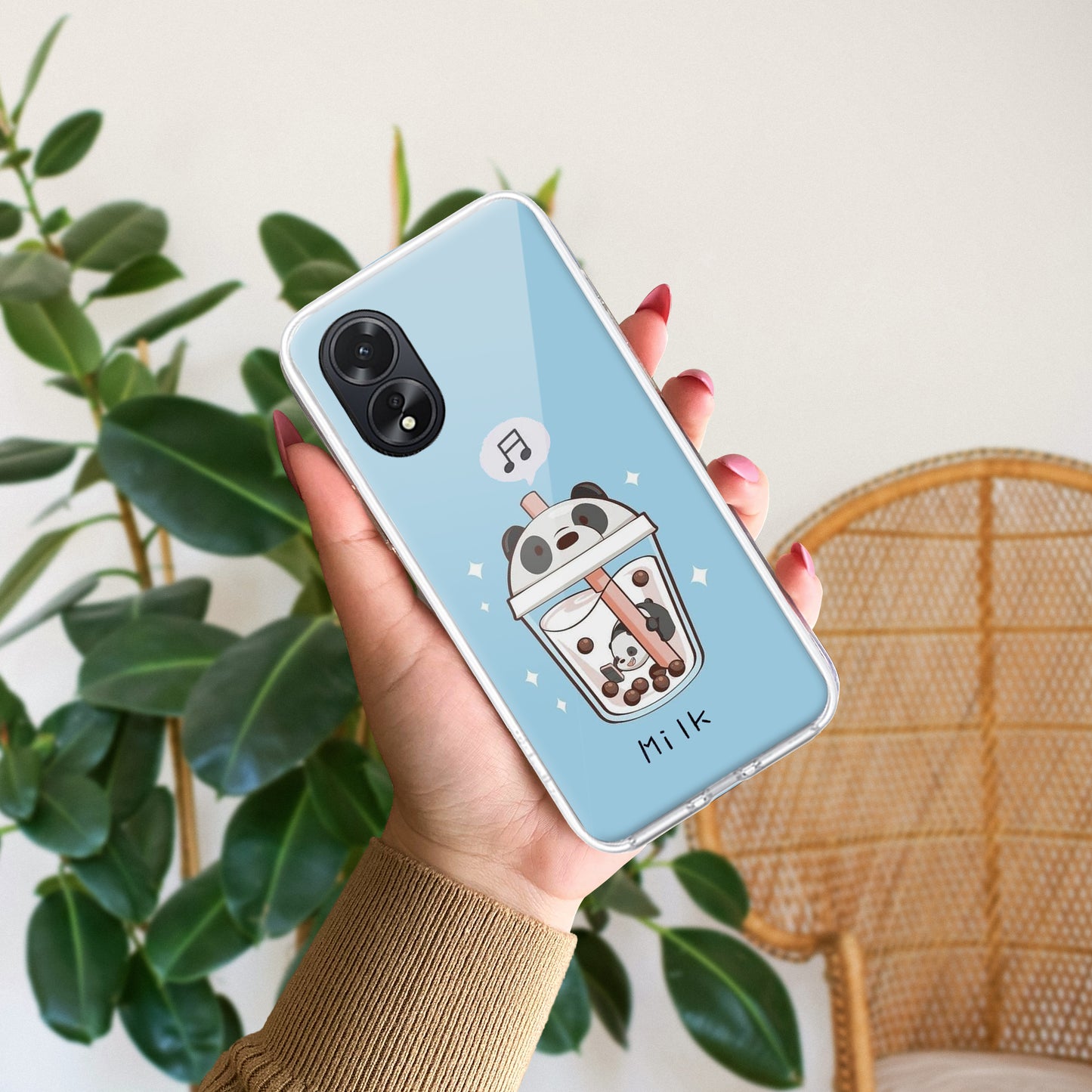 Cartoon Milk Tea We Bare Bears Silicon Case For Oppo