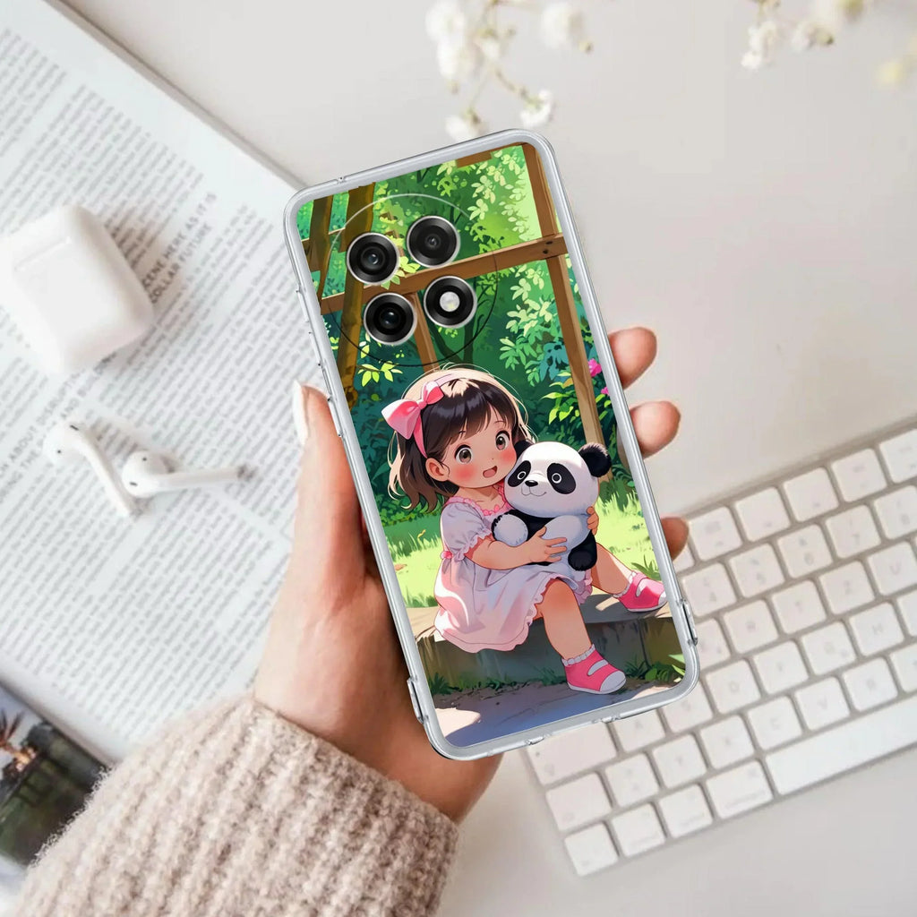 Blush & Panda Transparent Silicon Case For OnePlus Nord CE 2 Lite