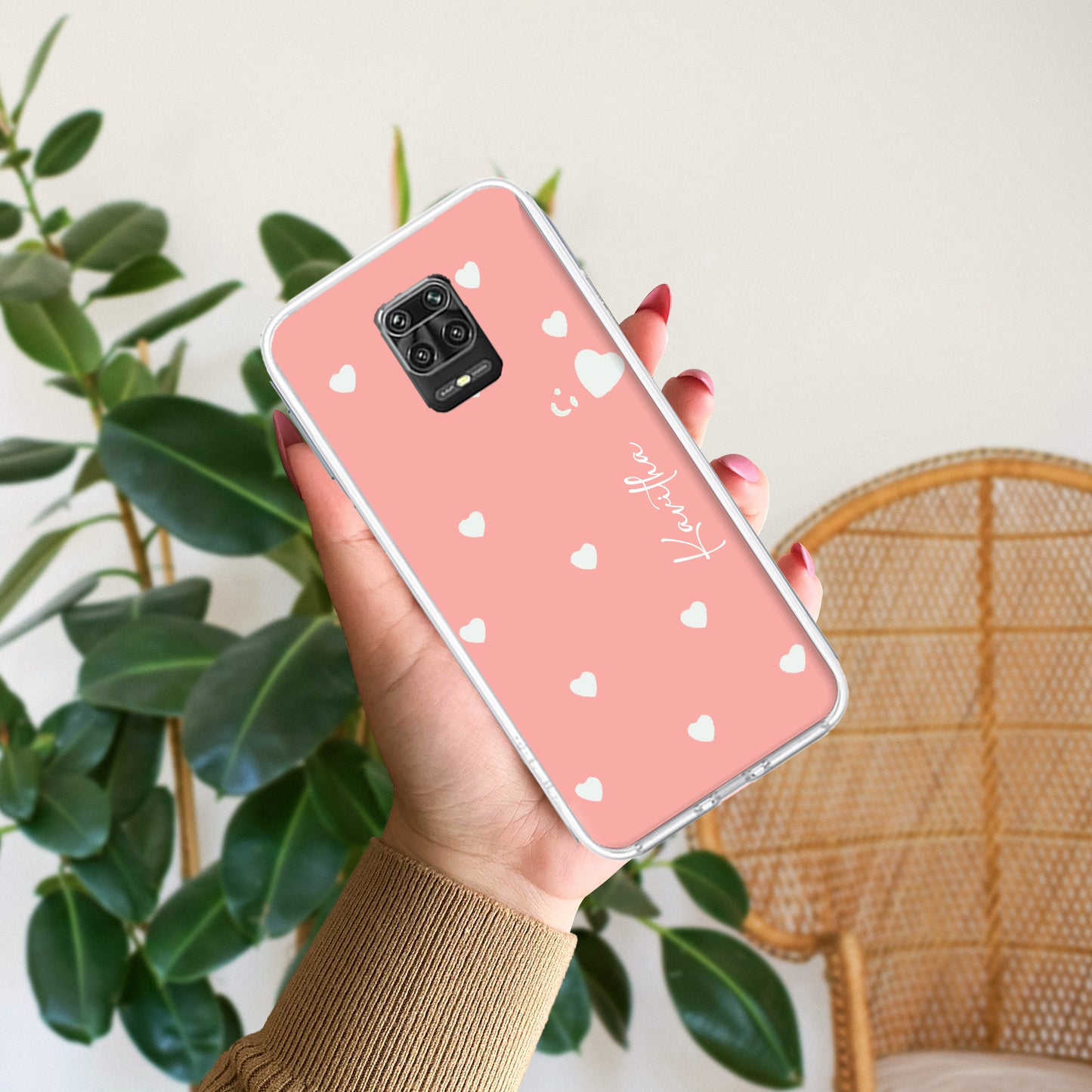 Be Loved Customize Transparent Silicon Case Peach For Redmi/Xiaomi