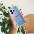 Blue Floral Customize Transparent Silicon Case For Redmi A5 4G