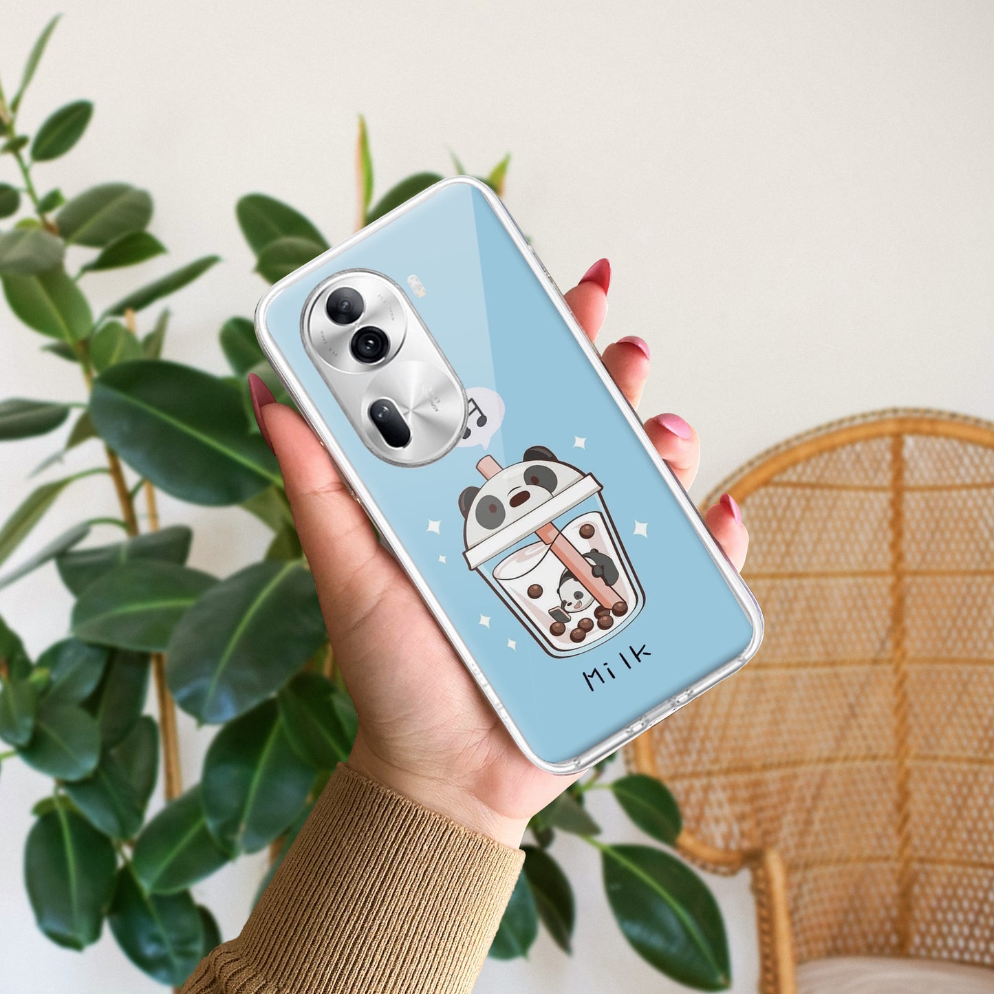 Cartoon Milk Tea We Bare Bears Silicon Case For Oppo