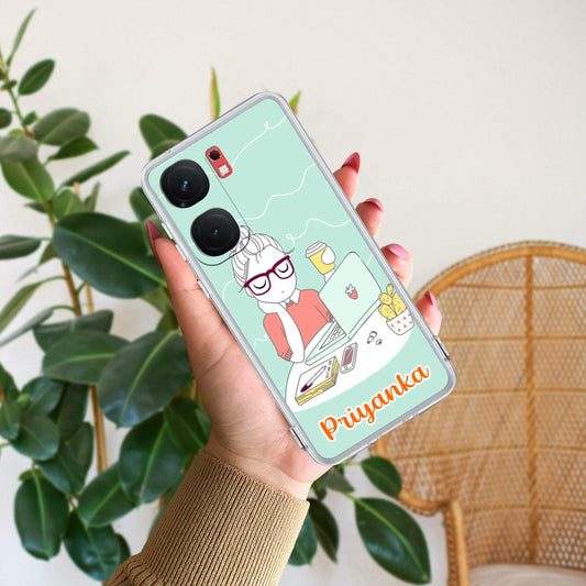 Creator Girl Customize Transparent Silicon Case For iQOO