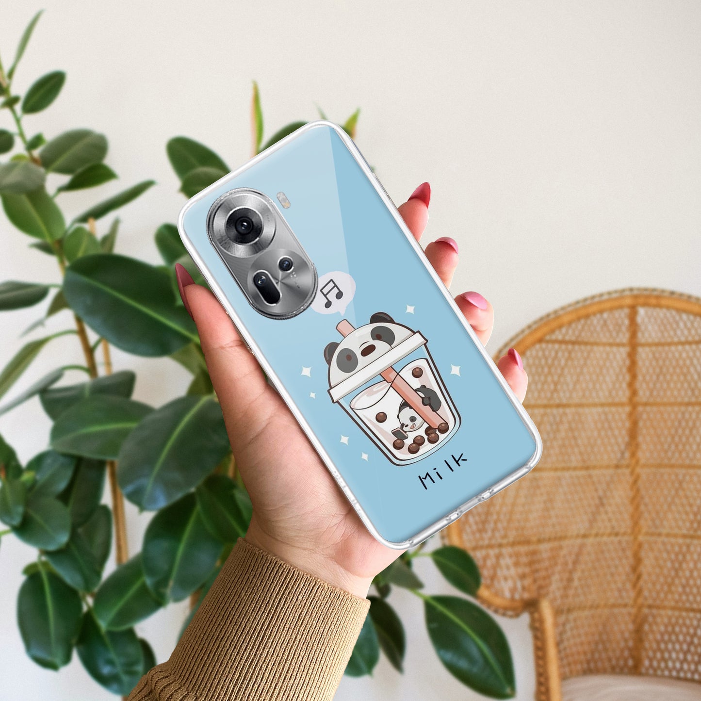 Cartoon Milk Tea We Bare Bears Silicon Case For Oppo