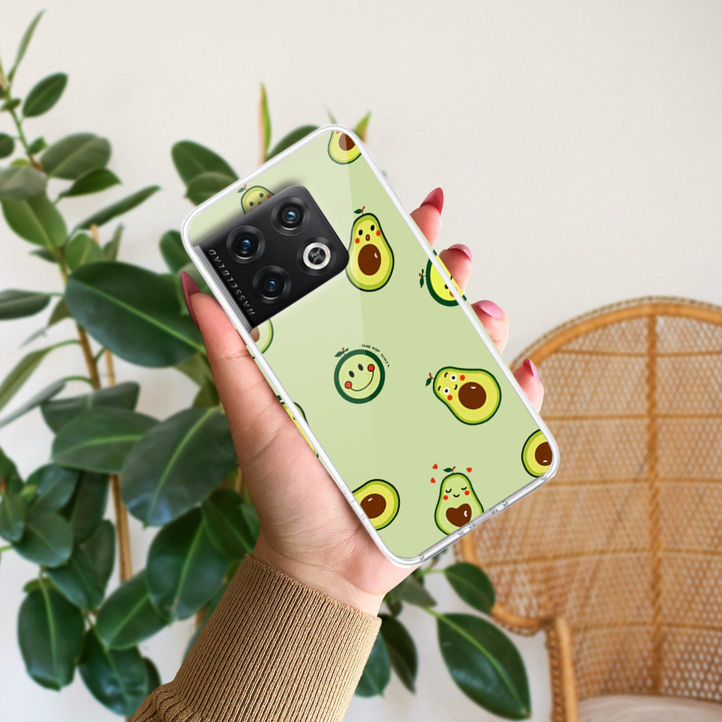 Cute Avocado Customize Transparent Silicon Case For OnePlus