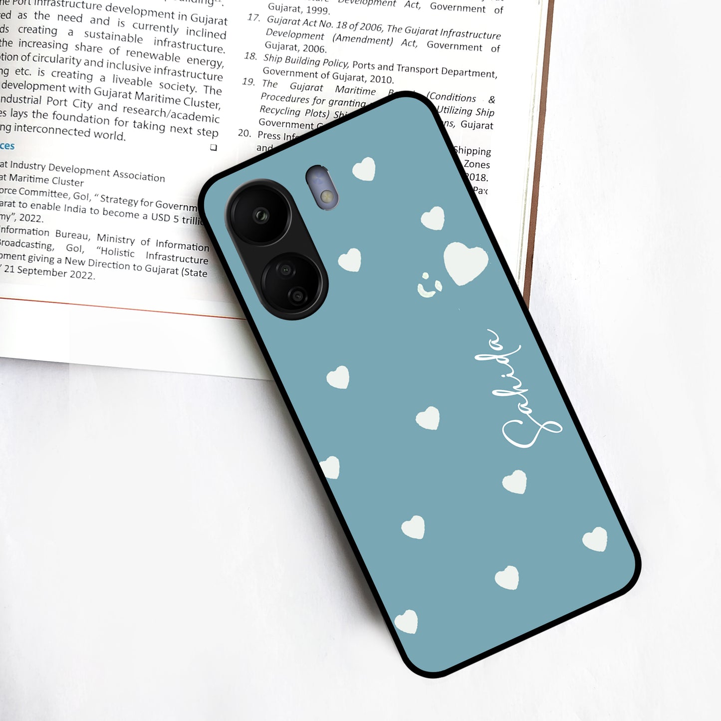 Be Loved Glossy Customized Metal Case Cover Sky Blue For Redmi