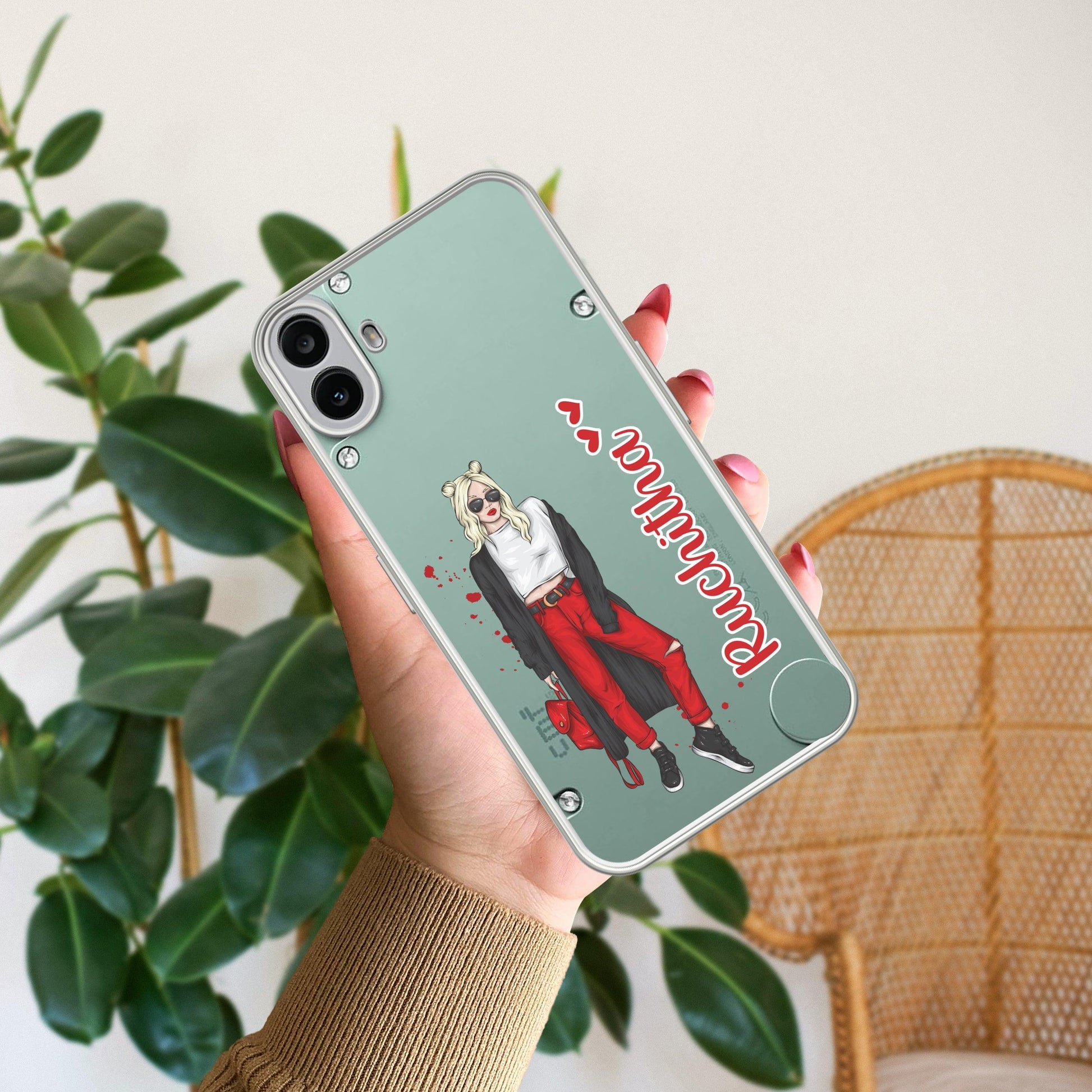 Attitude Girl Customize Transparent Silicon Case For Nothing - ShopOnCliQ