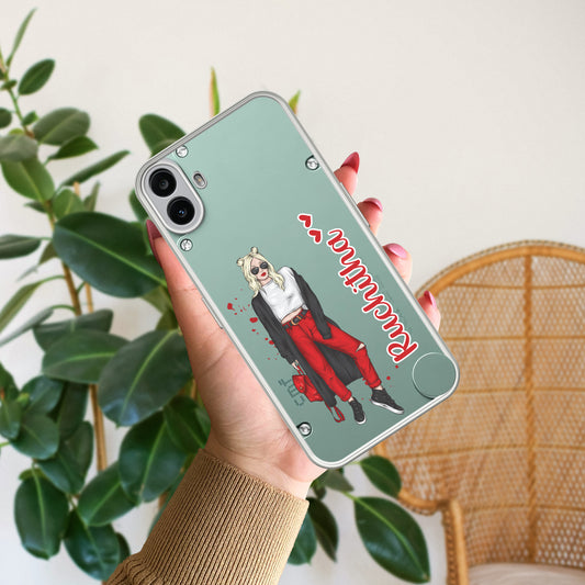 Attitude Girl Customize Transparent Silicon Case For Nothing