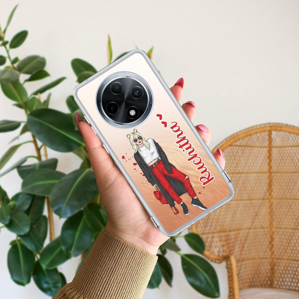 Attitude Girl Customize Anti Yellow Case For Oppo F27 5G