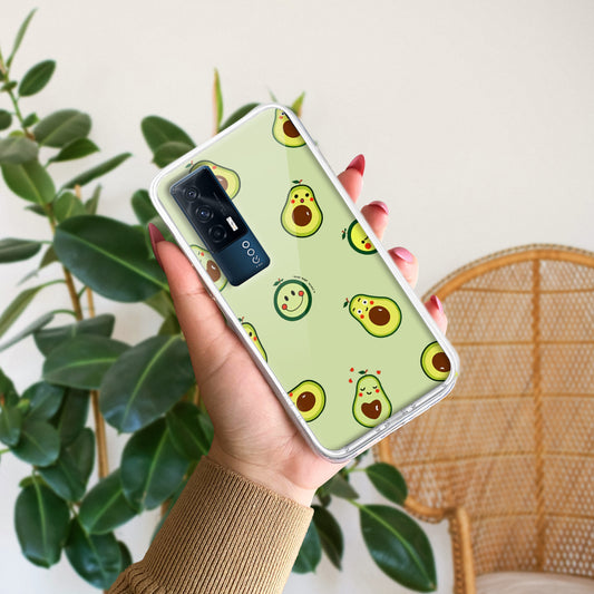 Cute Avocado Customize Transparent Silicon Case For iQOO