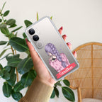 Braid Girl Customize Transparent Silicon Case For Vivo V21 5G