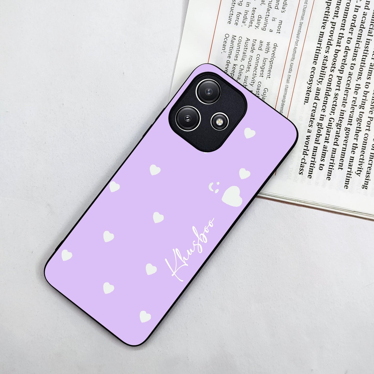 Be Loved Glossy Customized  Metal Case Cover Purple For Redmi