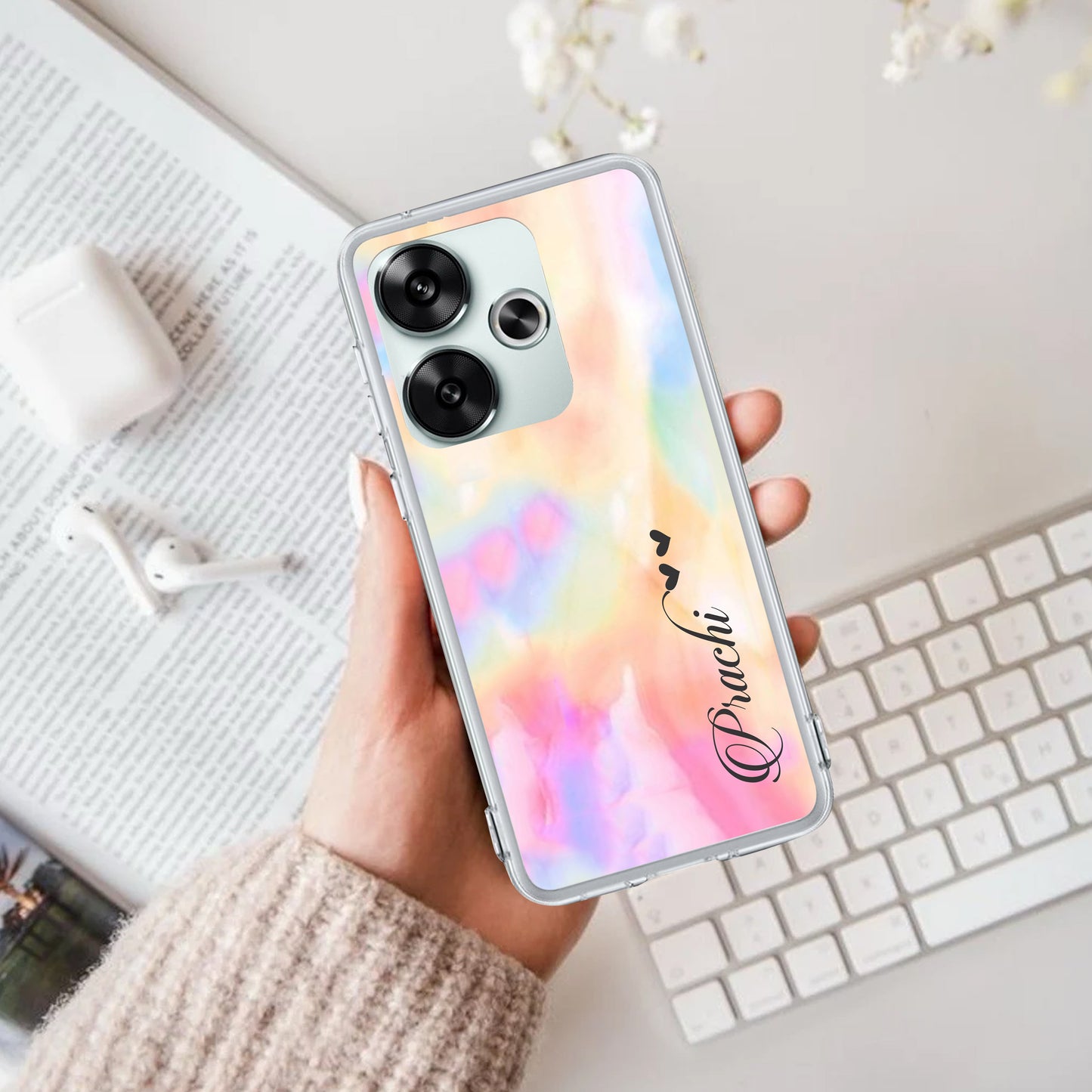 Customized Rainbow Silicon Case For Poco