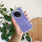 Customized luxury Purple leaves Anti Yellow Case For Oppo F27 Pro Plus 5G