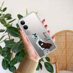 Flower Fusion Customize Transparent Silicon Case For Vivo V21 5G