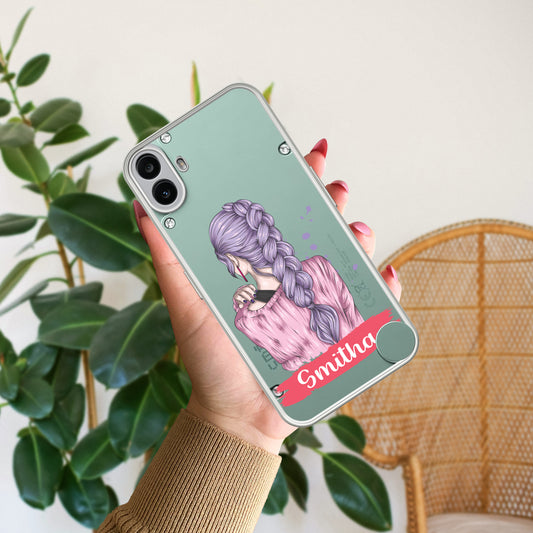 Braid Girl Customize Transparent Silicon Case For Nothing