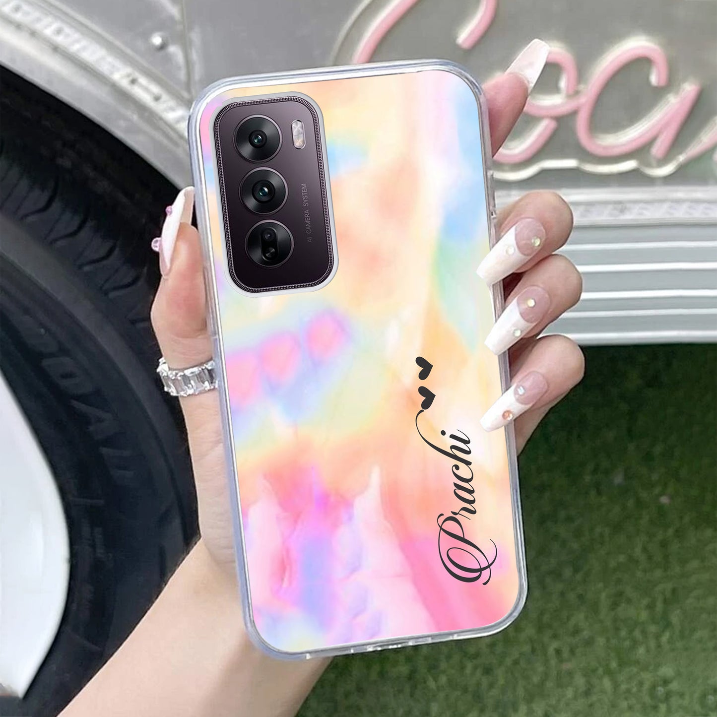 Customized Rainbow Silicon Case For Oppo