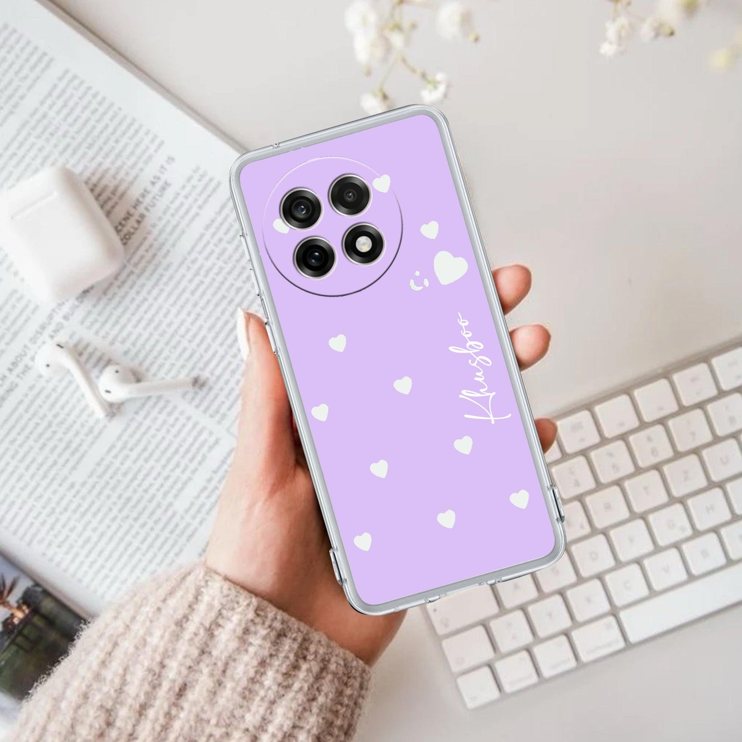 Be Loved Customize Transparent Silicon Case Purple For OnePlus