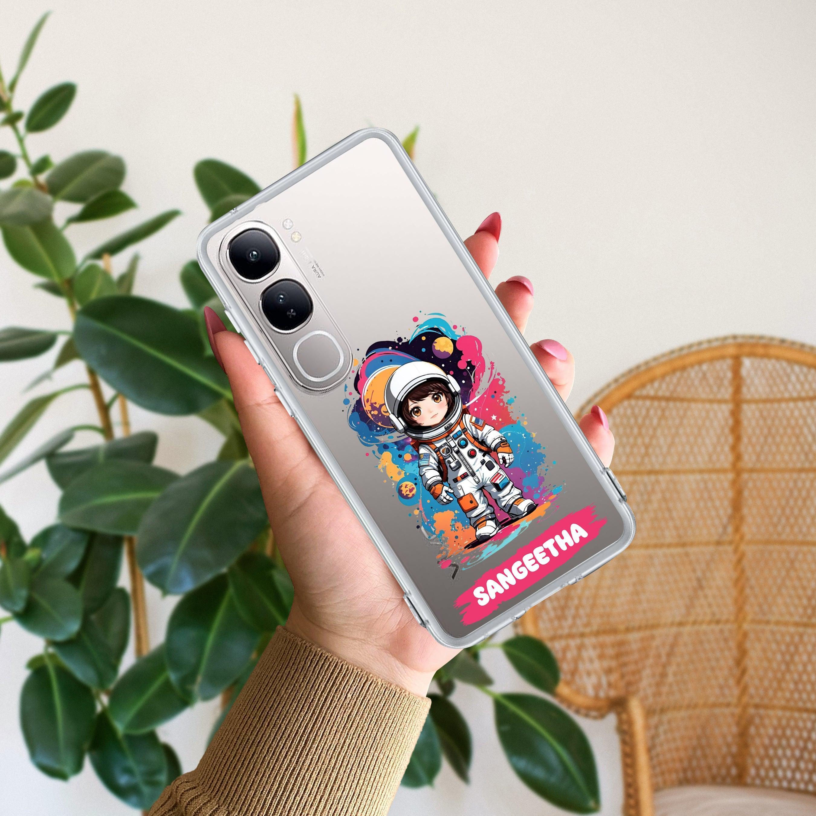 Astronaut Customize Transparent Silicon Case For Vivo V21 5G