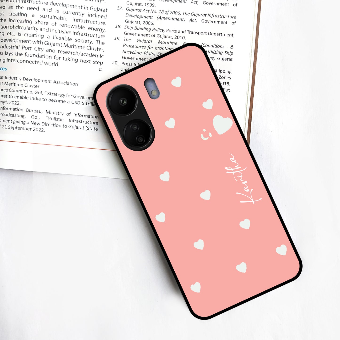 Be Loved Glossy Customized Metal Case Cover Peach For Redmi