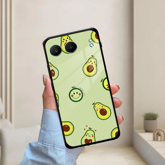 Cute Avocado Glossy Metal Case Cover For OnePlus