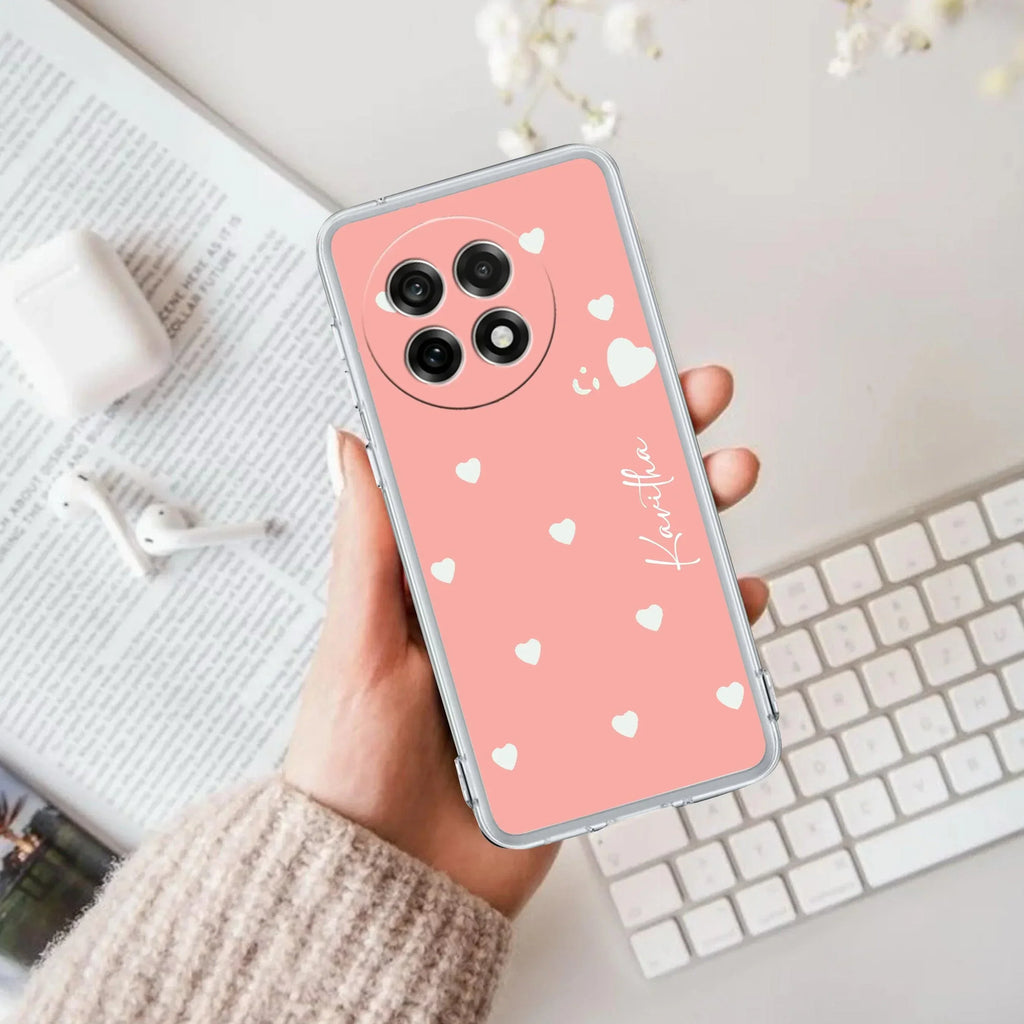 Be Loved Customize Transparent Silicon Case Peach For OnePlus Nord CE 2 Lite