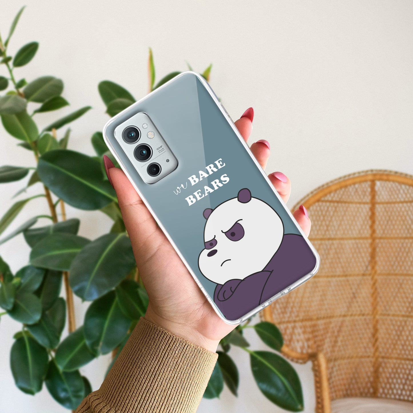 We Bare Bears Transparent Silicon Case Blue For OnePlus