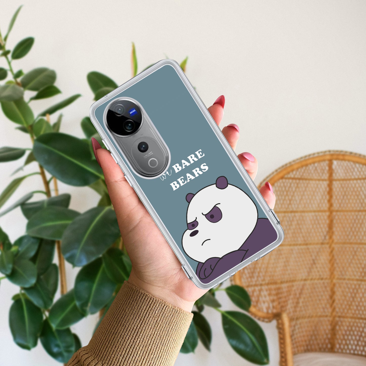 We Bare Bears Transparent Silicon Case Blue For Vivo