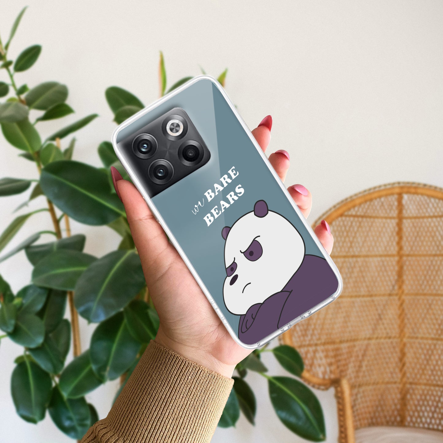 We Bare Bears Transparent Silicon Case Blue For OnePlus