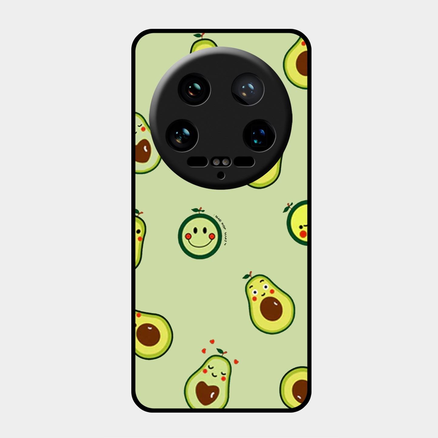 Cute Avocado Glossy Metal Case Cover For Redmi