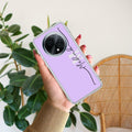 Personalized Initials Lavender Anti Yellow Case For Oppo F27 Pro Plus 5G