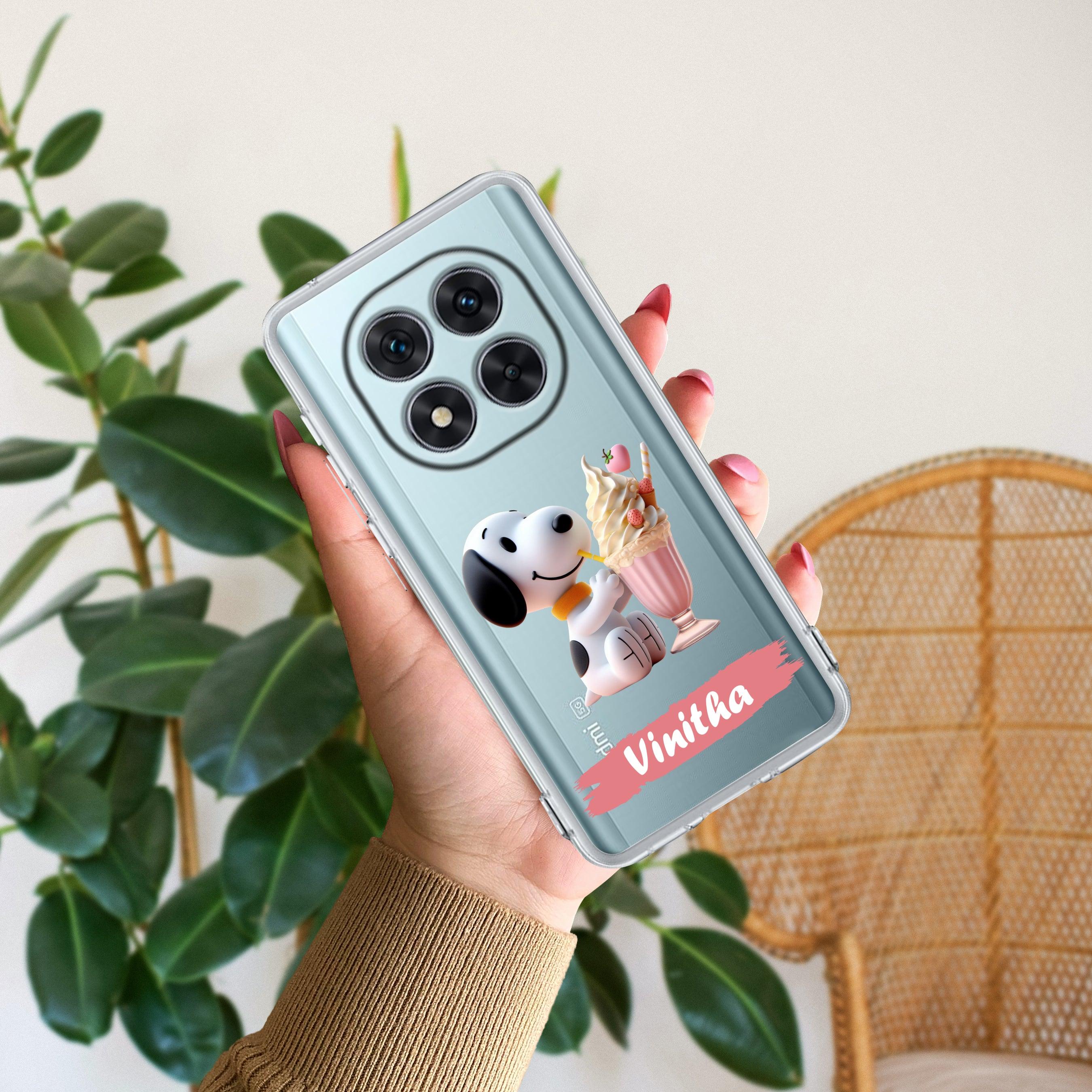 Snoopy Customize Transparent Silicon Case For Redmi/Xiaomi - ShopOnCliQ